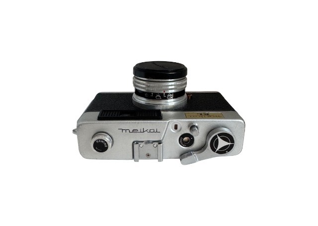 Meikai EL 35mm Camera with cap and case Untested