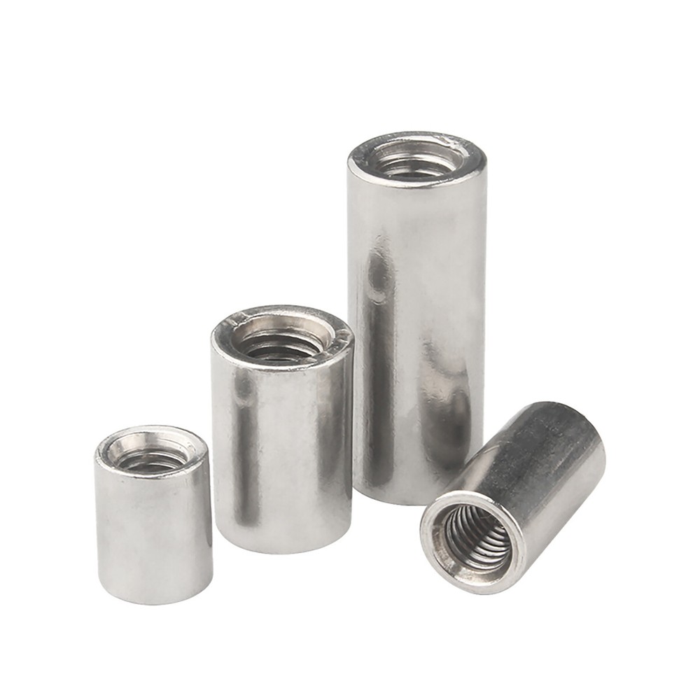 A2 Stainless Steel Round Studding Connector Nuts for Threaded Rods and Tubes