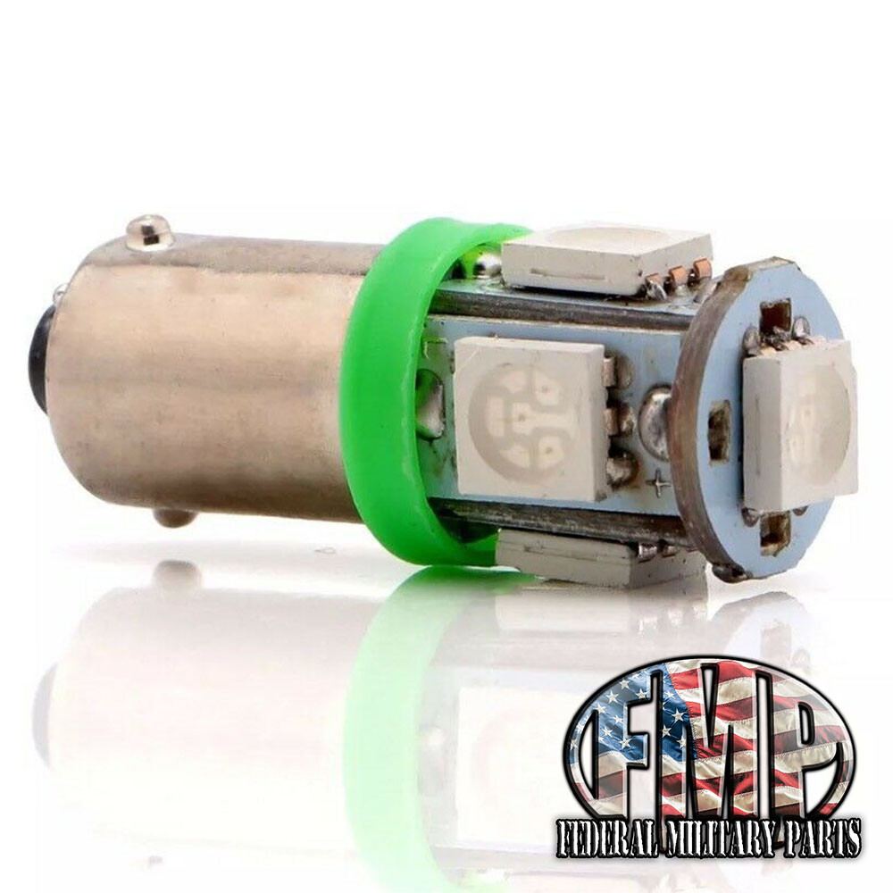 2 Military Humvee Dash Light Bulbs Green 24v LED M998