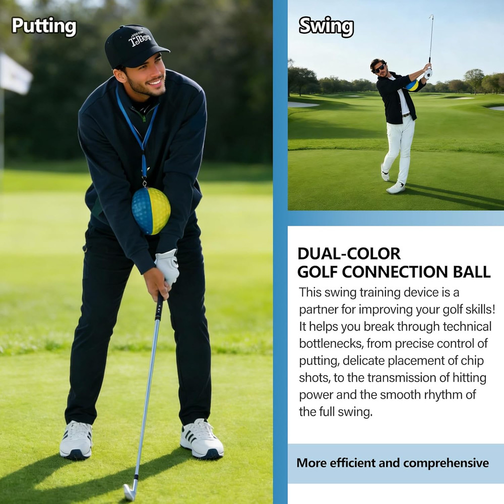 Golf Training Aid Ball, Golf Training Ball between Arms Optimize Impact Accuracy