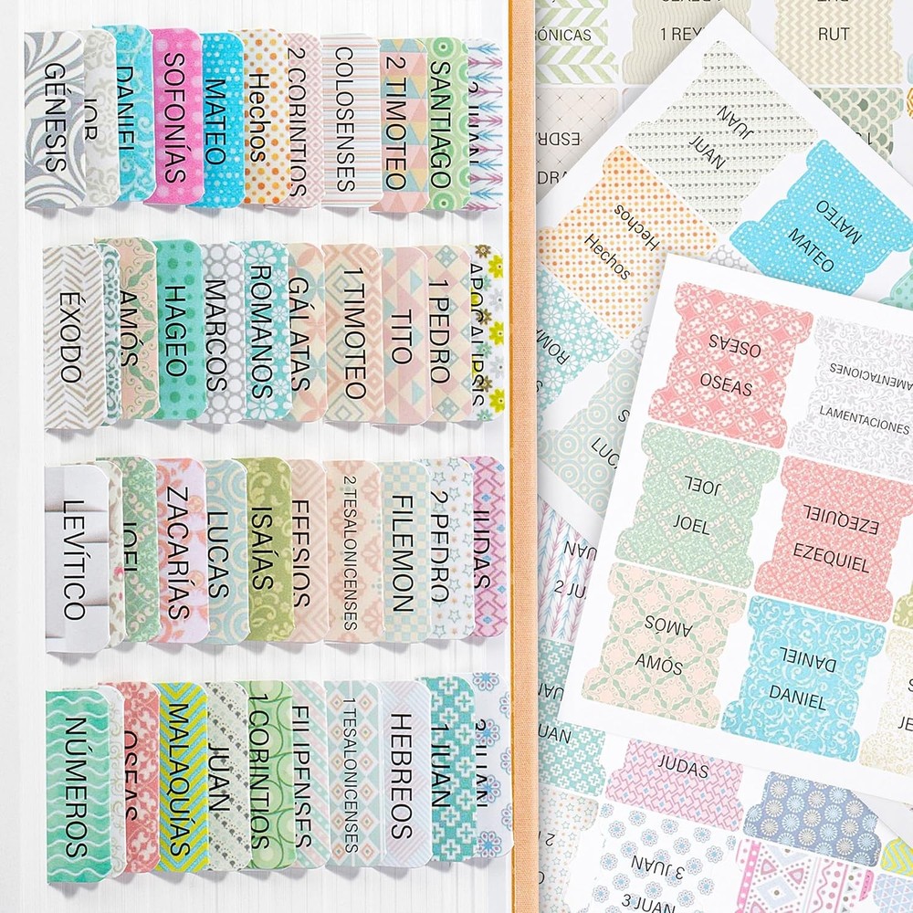 Mr. Pen- Spanish Bible Tabs, 75 Laminated Tabs for Pastel