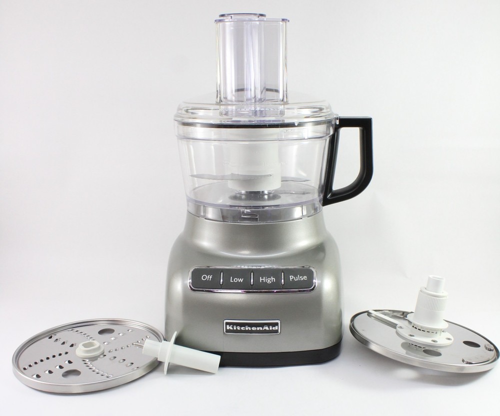KitchenAid KFP0711CU 7-Cup Food Processor Silver w/ Extra Blade Refurnished