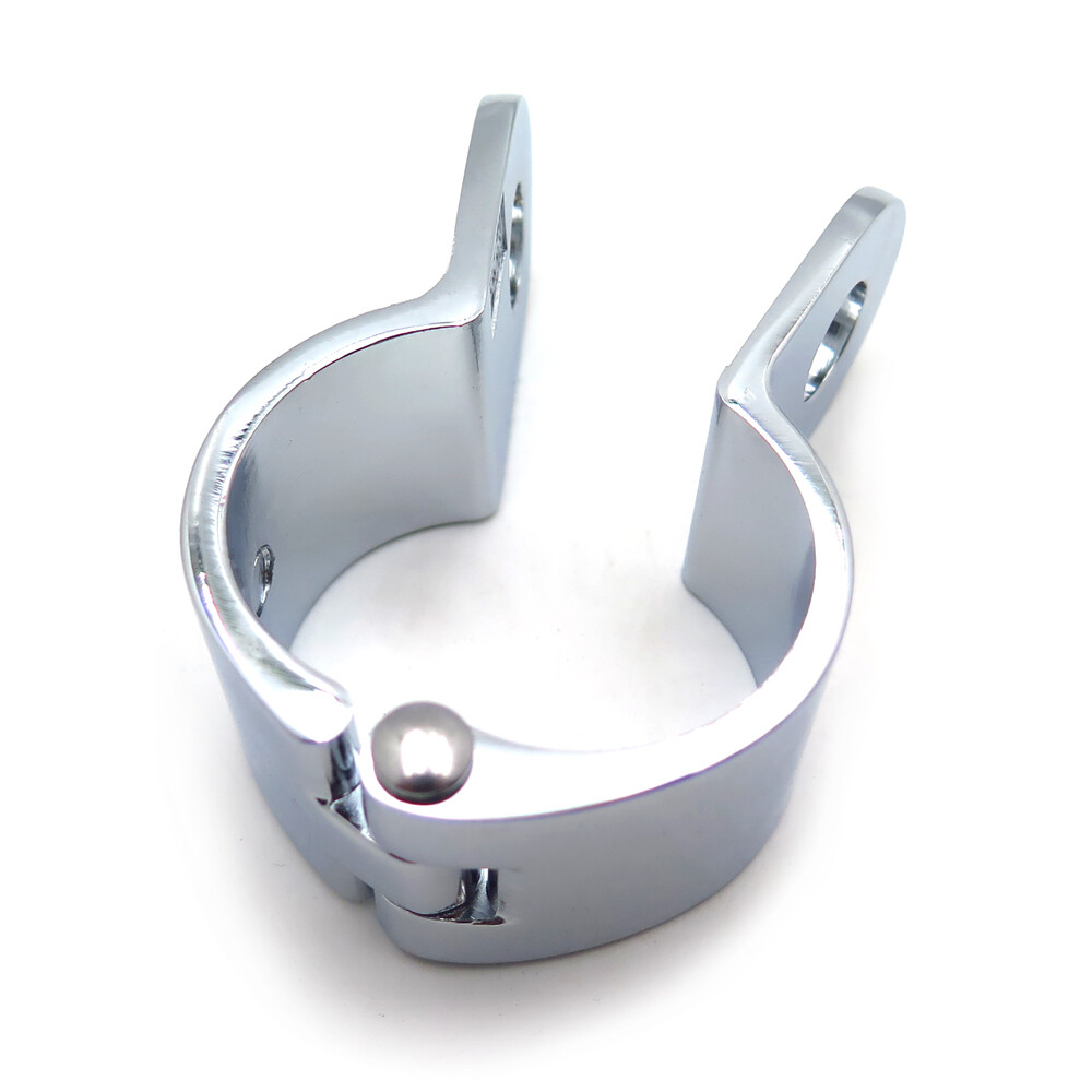 HTT Chrome  1.5" 1 1/2" Engine Guard Longhorn Footpeg Clamp Replacement x 1