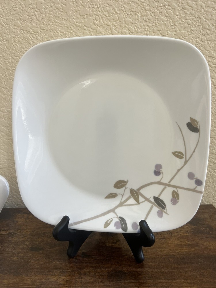 Corelle “Midnight Garden” 9” Square Luncheon Plate - Discontinued Pattern