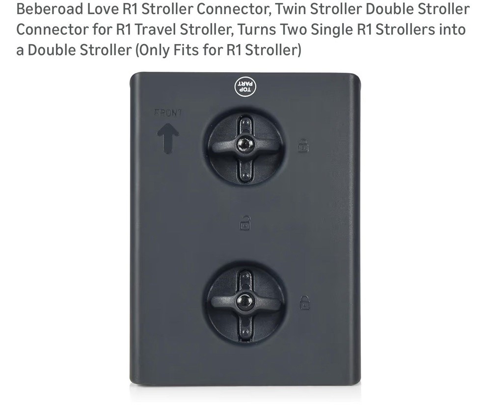 Beberoad R1 Stroller Connector Twin Double Adapter Only Fits R1 Travel Model