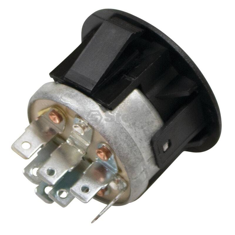 Ignition Switch for Ariens & Gravely Zero-Turn Mowers, 4 Positions, 7 Terminals