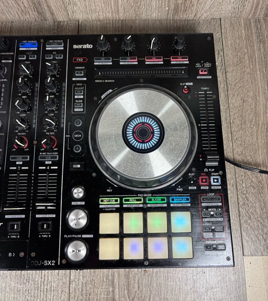 Pioneer DDJ-SX2 Performance DJ Controller With AC Power Adapter Tested.