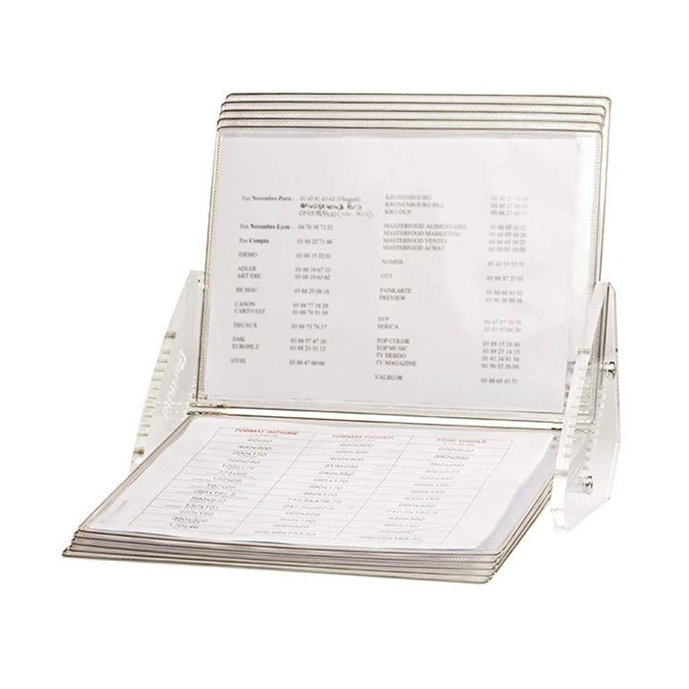 DJOIS by Tarifold Desktop Reference and Display System, Acrylic, 20 Double-Si...