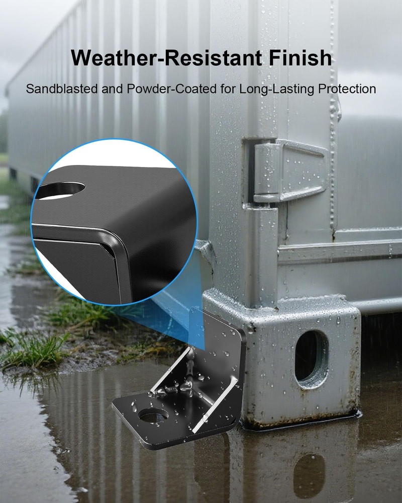 4 Pack Shipping Container Anchors, Full Bevel Triangular Design, Heavy Duty S...