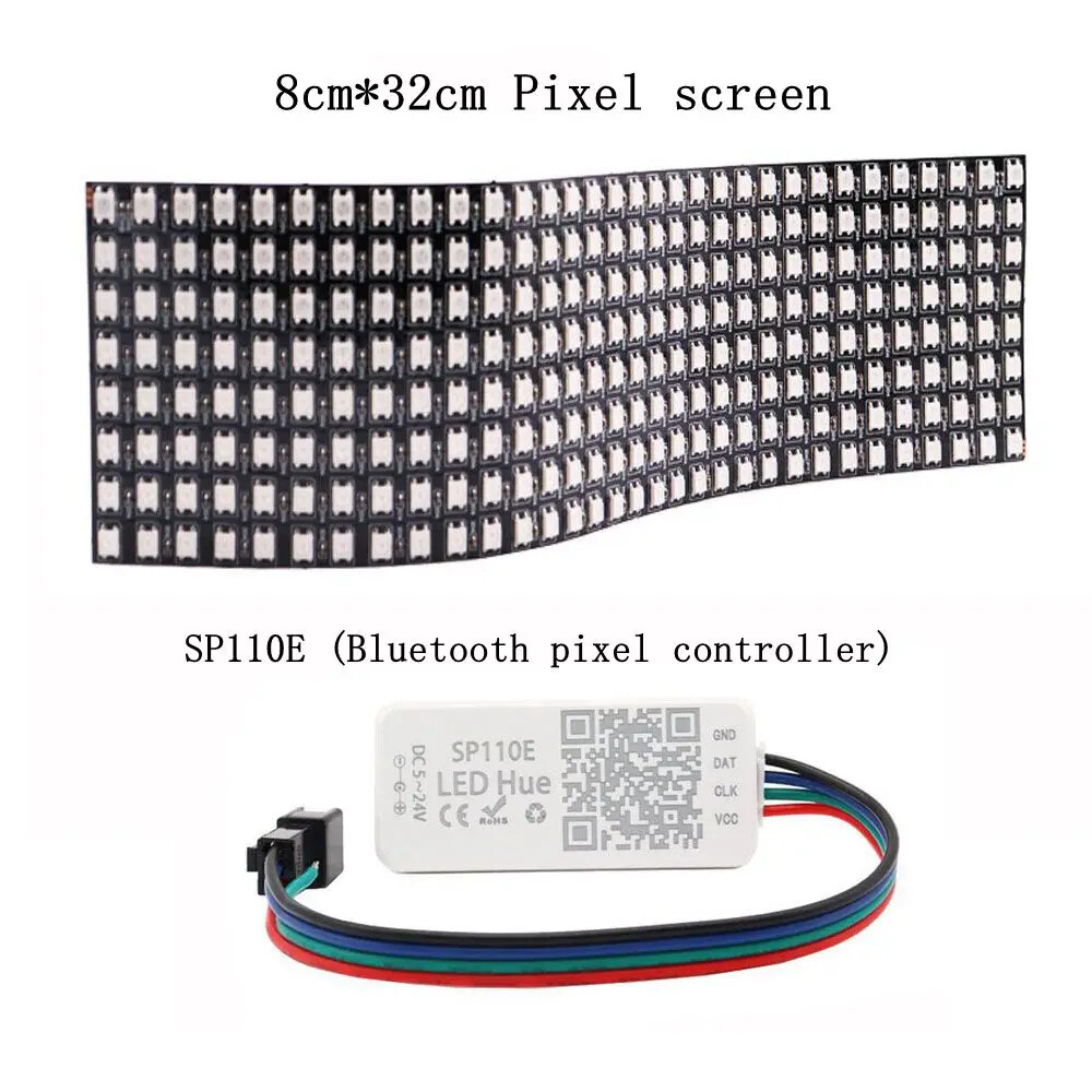 WS2812B LED Digital Flexible Individually Addressable Panel Pixel Screen