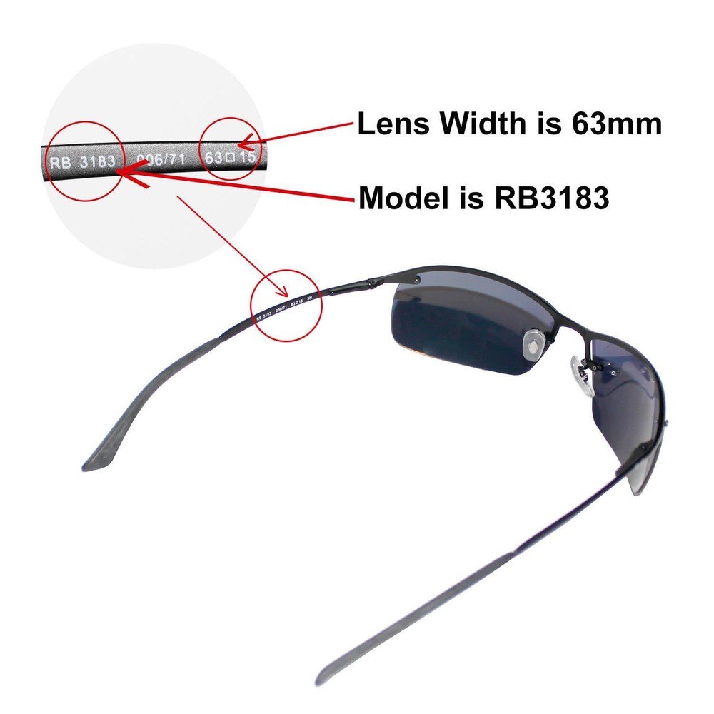 Walleva Titanium Polarized Replacement For Ray-Ban RB3183 63mm