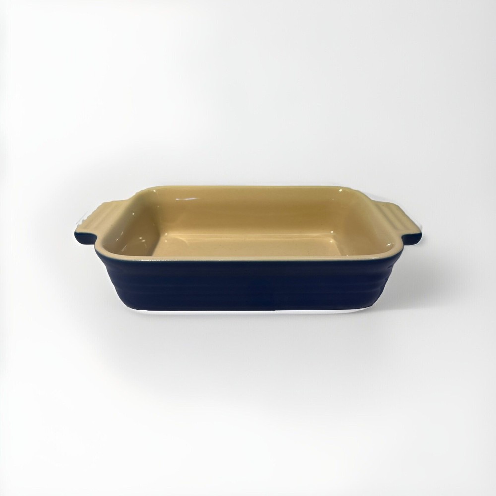 Le Creuset Small Blue Rectangular Stoneware 11-20 Baking Casserole Dish 7"x5"