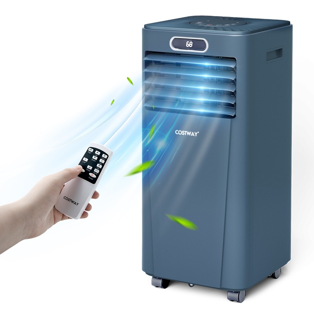 8000 BTU Portable Air Conditioner w/ Remote Control 3-in-1 Air Cooler w/ Drying