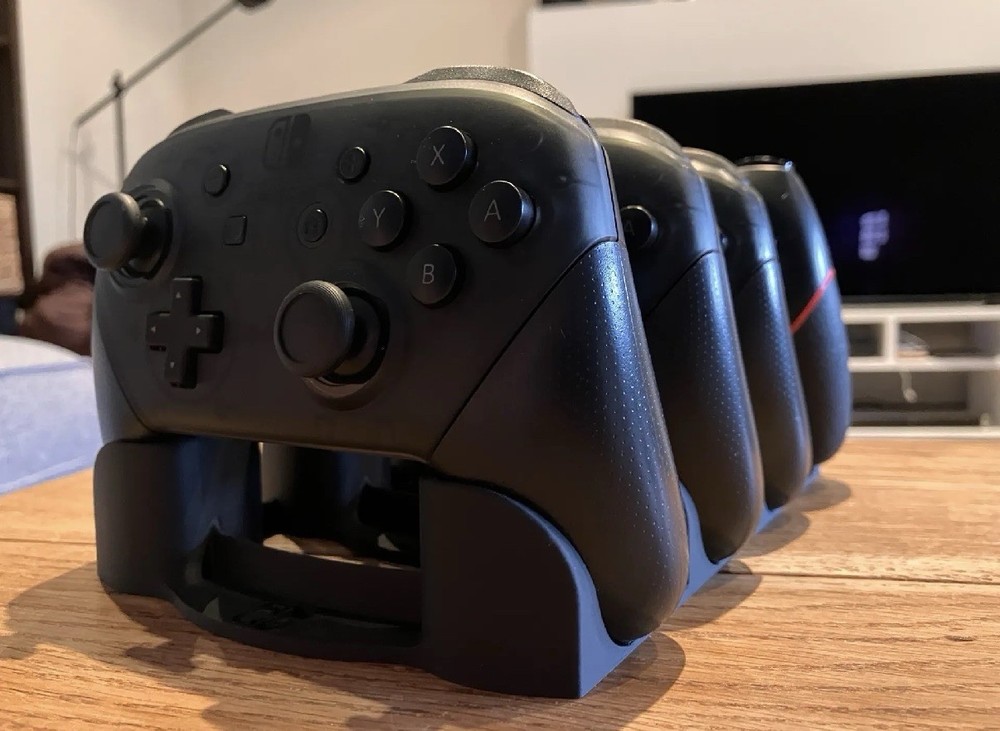 Nintendo Switch Pro Controller Stand Holder - 4 Controller Organizer Dock - Gray