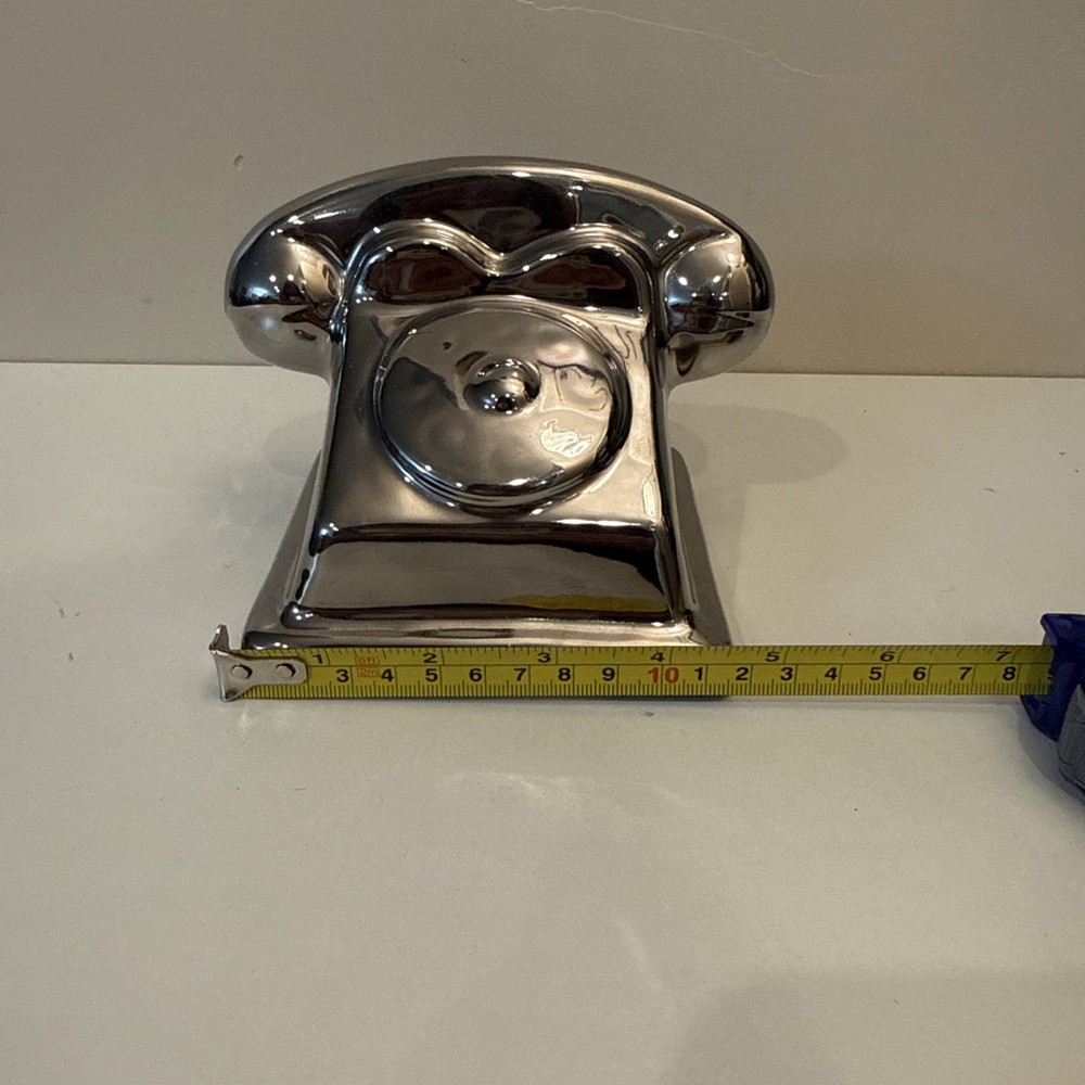 Retro Metallic Telephone Cute Ceramic Decor