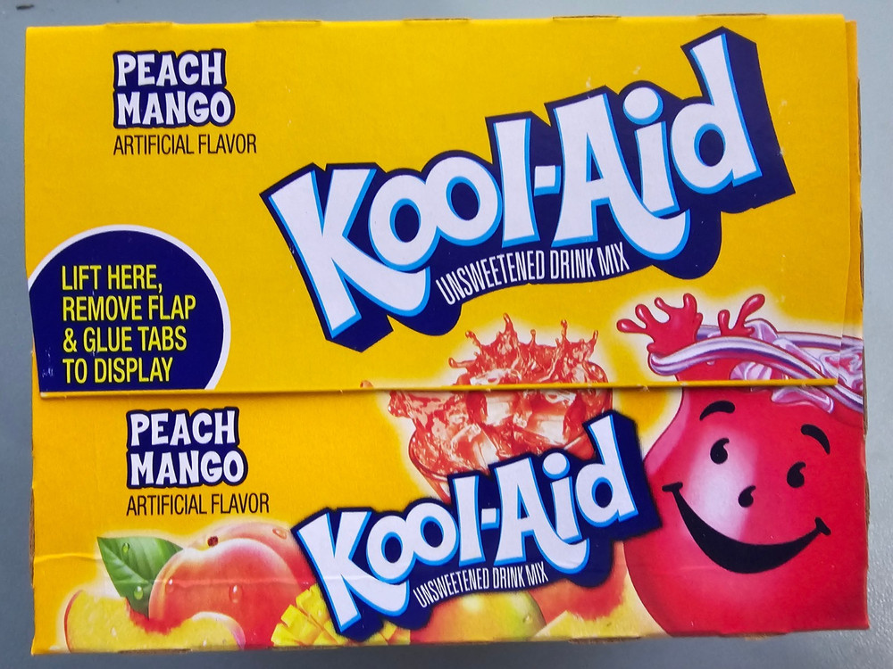 96x Packets Kool-Aid Peach Mango Caffeine Free Soft Drink Mix | .14oz