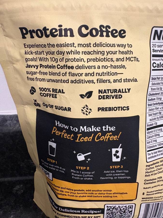 Javvy Original Protein Iced Coffee 12.7 oz - Whey Protein EXP 07/2027 Java Cold