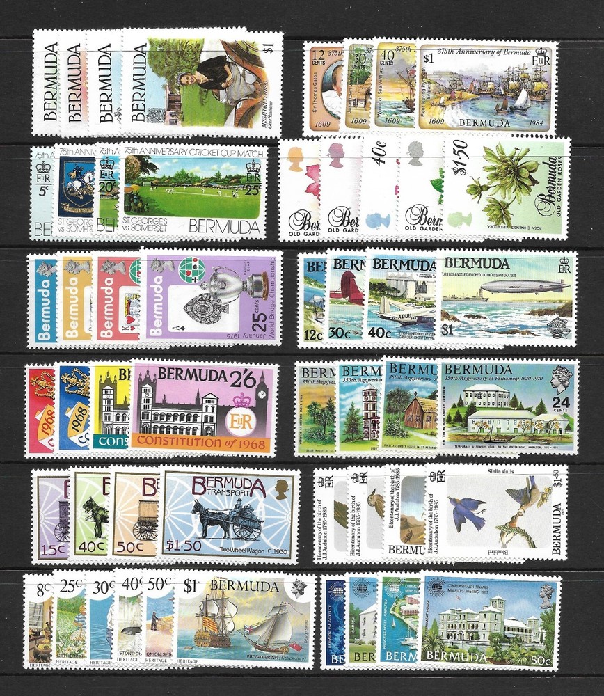 BERMUDA QEII 32 SETS VF MNH MINT NEVER HINGED - 3 SCANS.