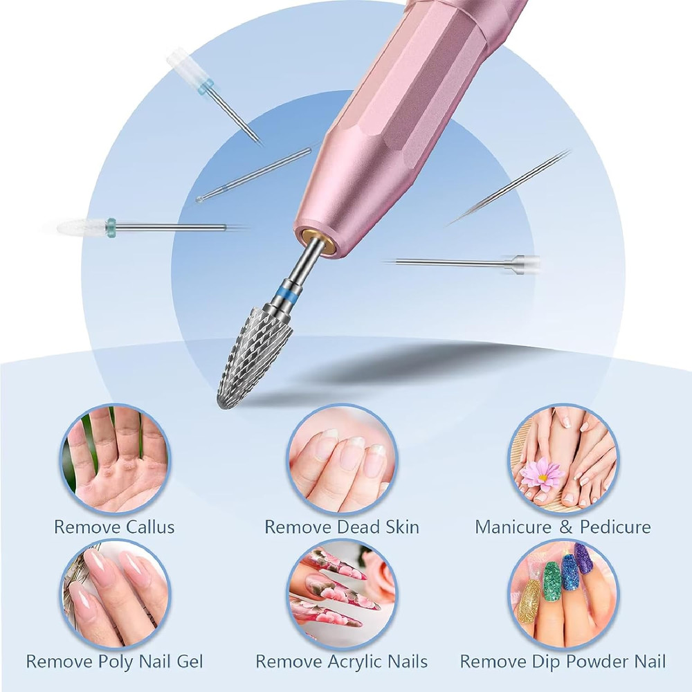 13PC Nail Drill Bits Set, Drill Bits for Nails, 3Pcs Tungsten Carbide Drill Bits