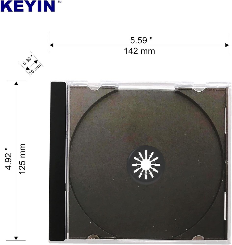 Standard Black CD Jewel Case - , 10 Pack