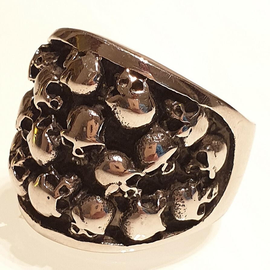 ☠ GOTHIC RING ☠ SKULLS ☠ DARK ☠ STEEL ☠