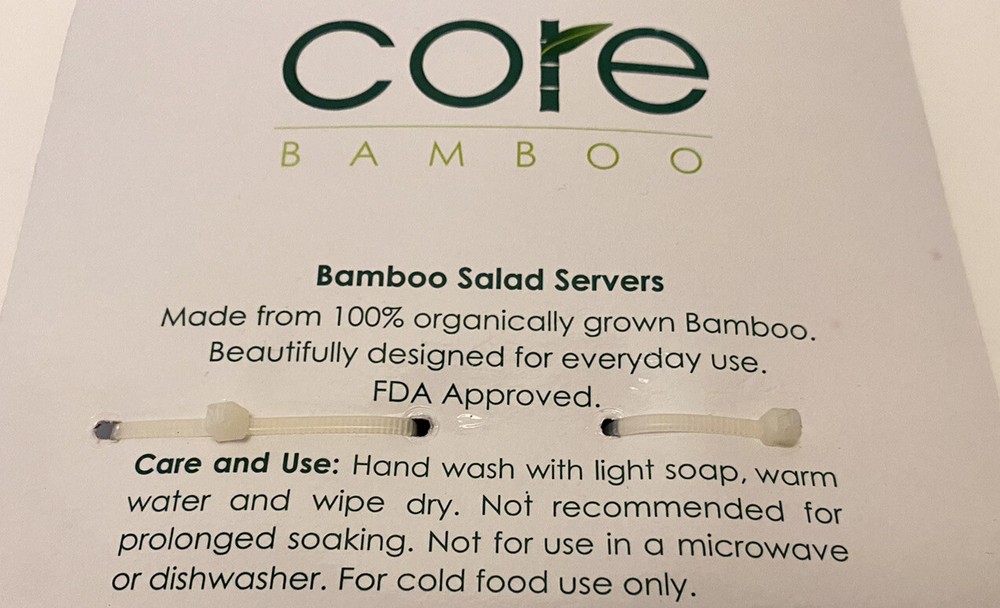 New Core Bamboo salad servers