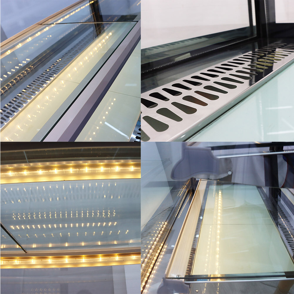 3 Layers Floor-standing Right Angle Cake refrigerated Display Cabinet 220V 385W