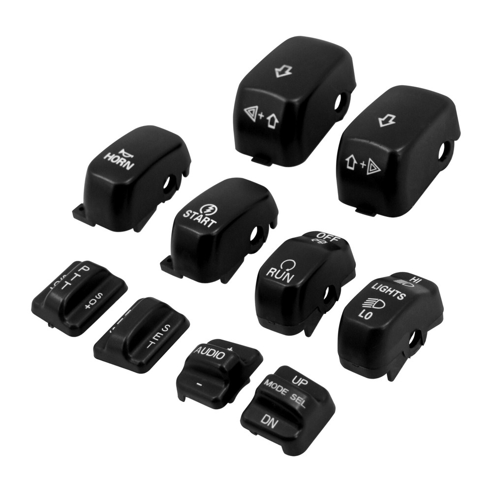 Black 10x Replacement Switch Button Cap For Harley Touring Softail Dyna 96-2013