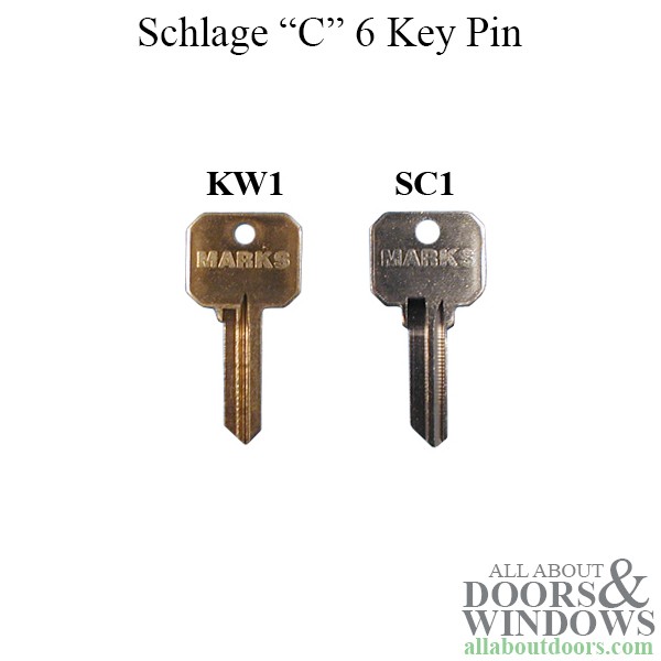 Marks C Key Way SC4 6 Pin Key Blanks