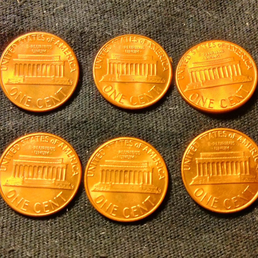 1982 p lincoln memorial cent Struck Thru Grease Errors