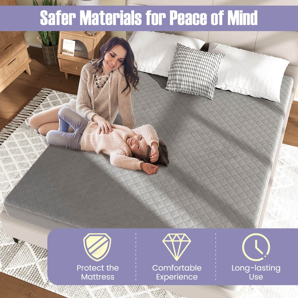 Queen Size Mattress Protector w/ Deep Pocket Sponge Padding Anti-slip Bottom