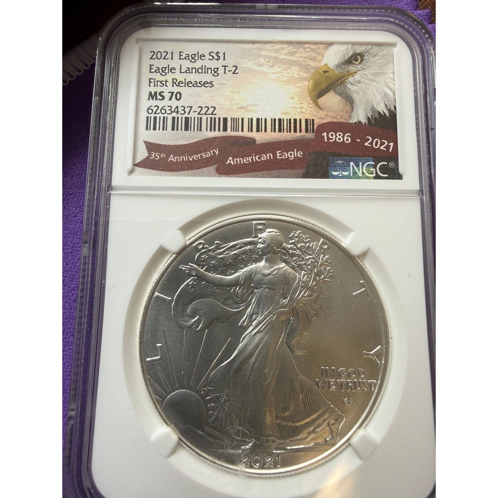 2021 SILVER EAGLE T-2 FIRST RELEASES MS70