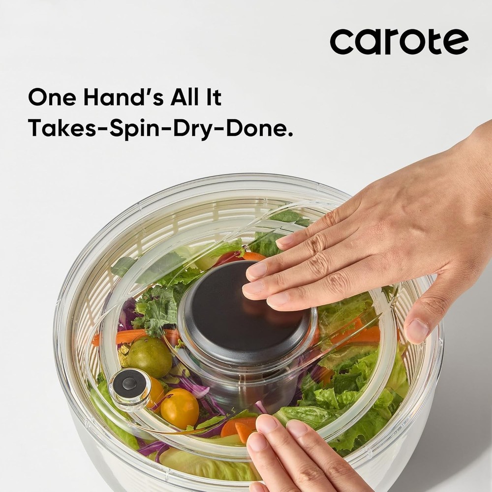6.4 Qt Large Lettuce Spinner Plastic Vegetable Fruit Washer, Vegetable Cleane...