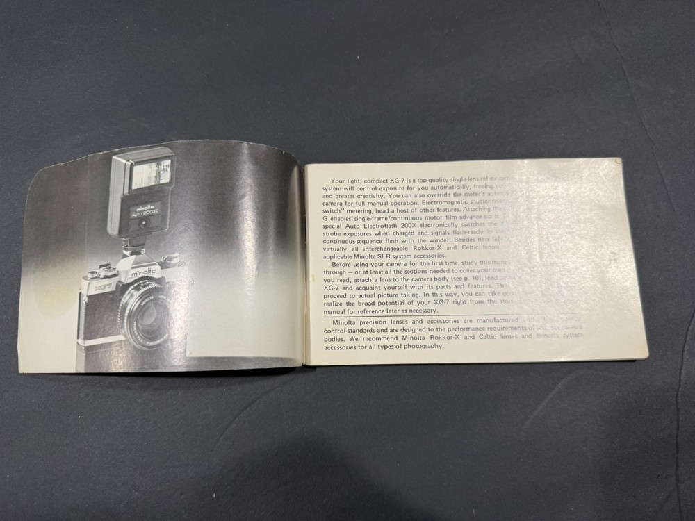 Minolta XG-7 Camera Owner's Manual