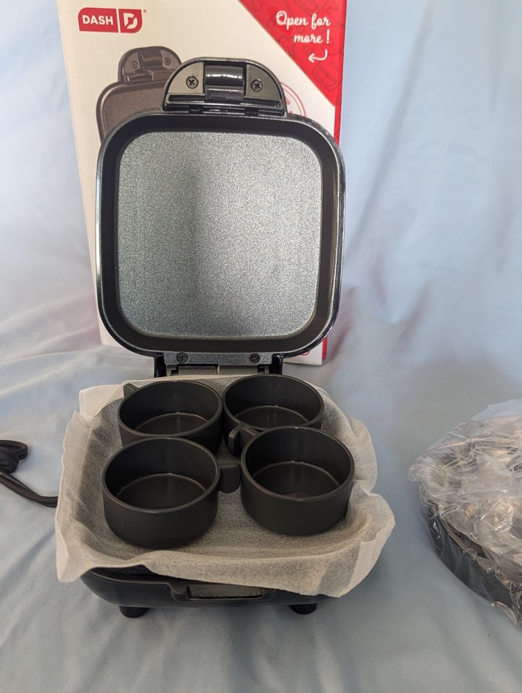 Dash Egg Bite Maker New, makes 4 egg bites with recipe guide