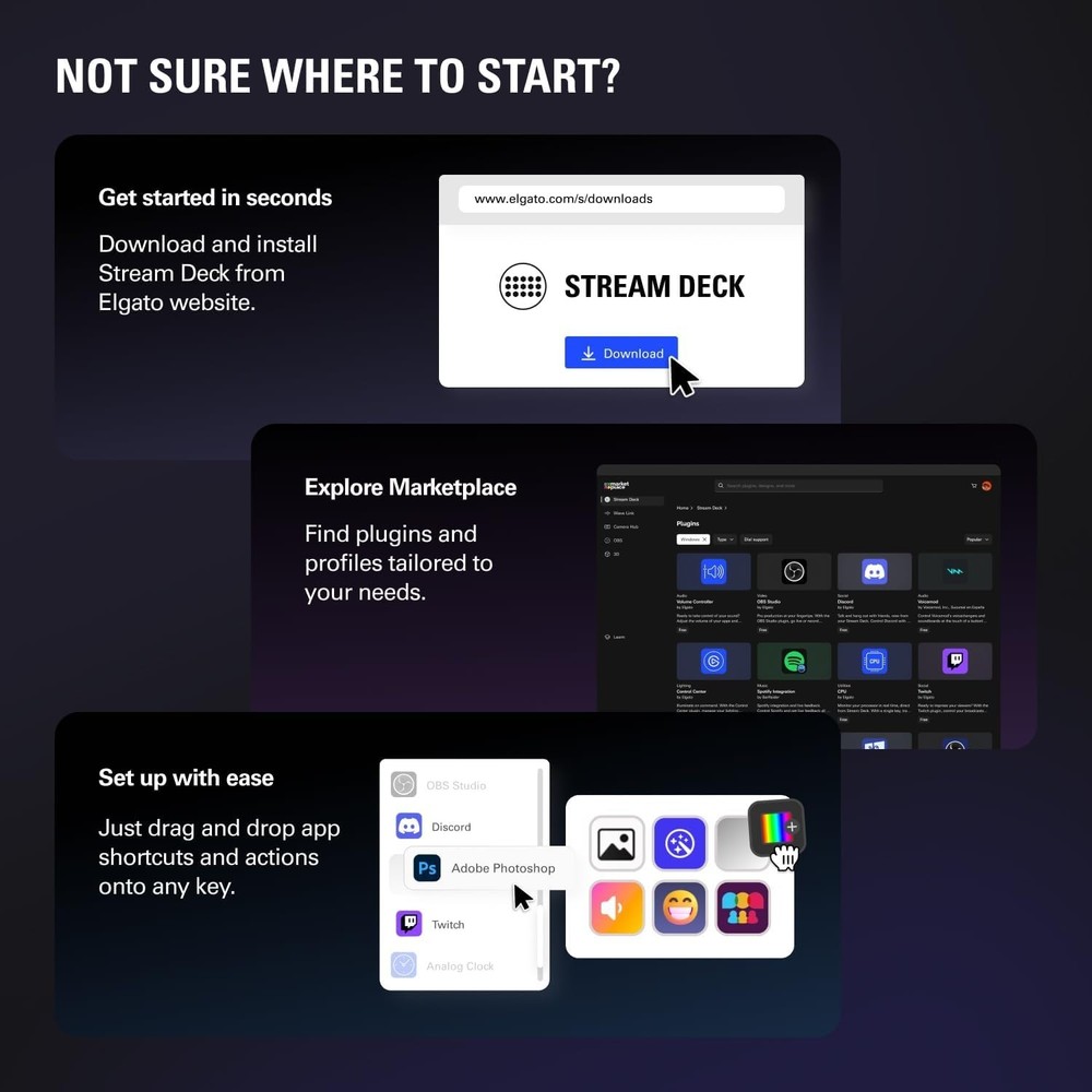 Professional Stream Deck +: Fully Customizable for Ultimate Control in Streaming