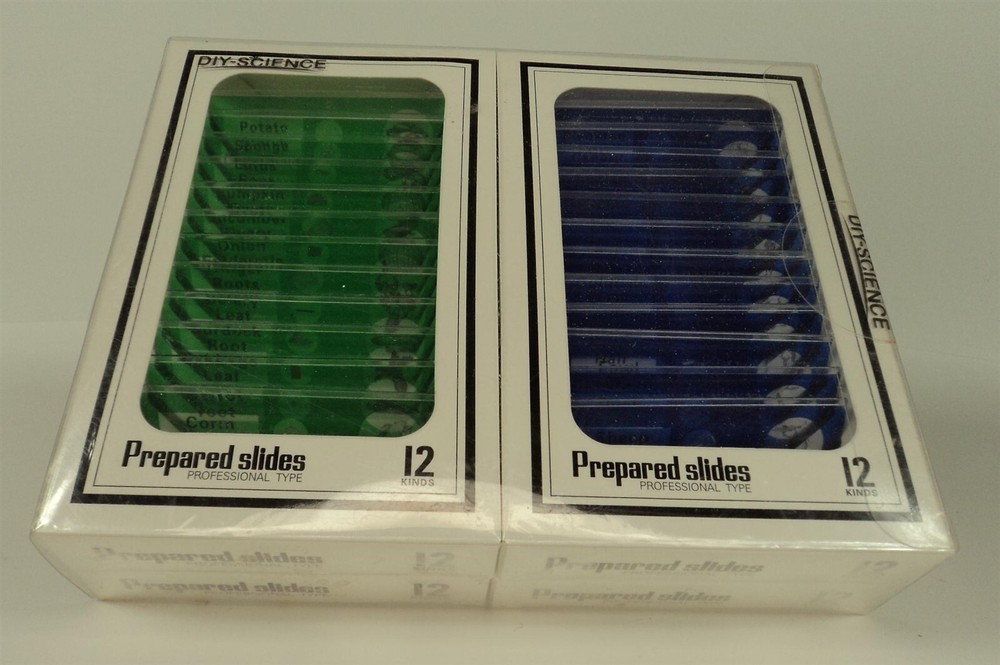 DIY Science Prepared Slides 48 Microscope Slides Professional Type - New!