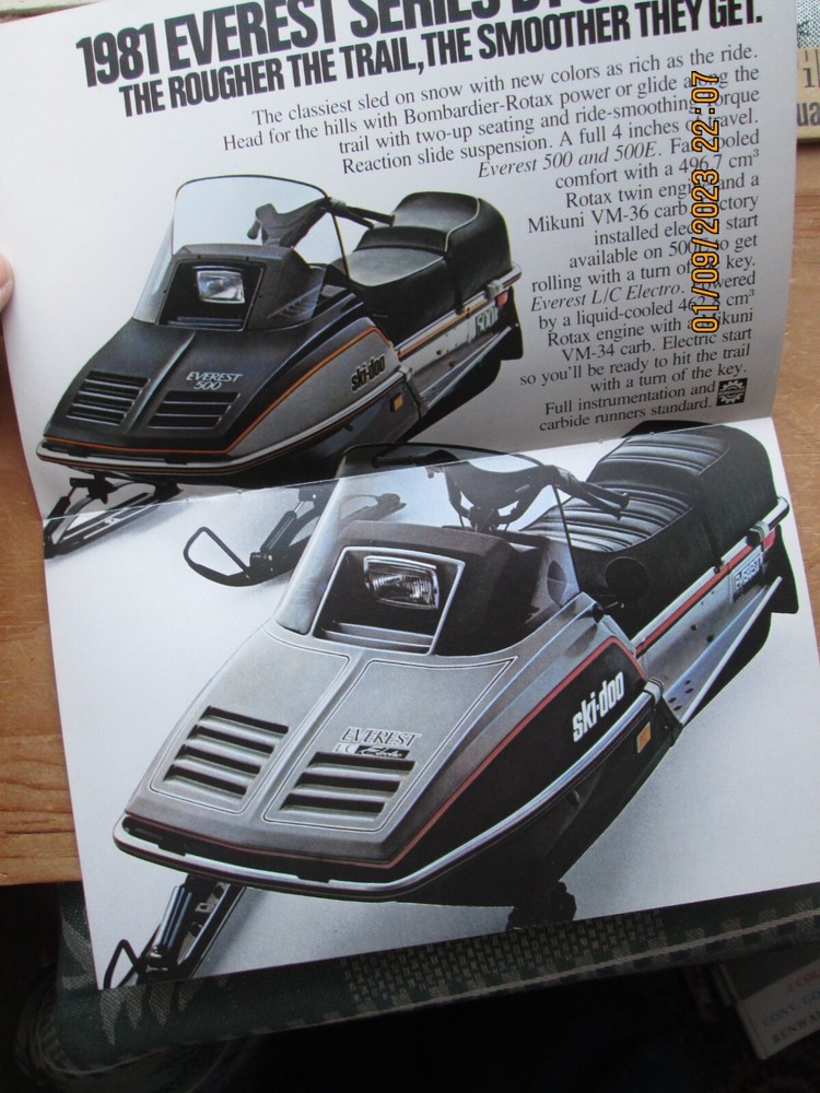 1981 Ski-doo nothing else will doo brochure