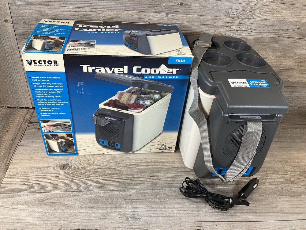 Vector Travel Cooler & Warmer 12v DC Model # VEC221 W/ Box - TESTED WORKS