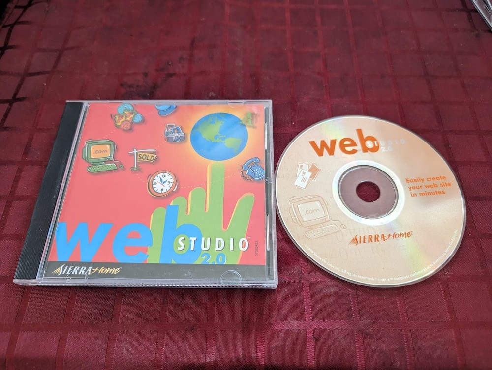 Web Studio 2.0 PC CD professional HTML website page site creation tool VG