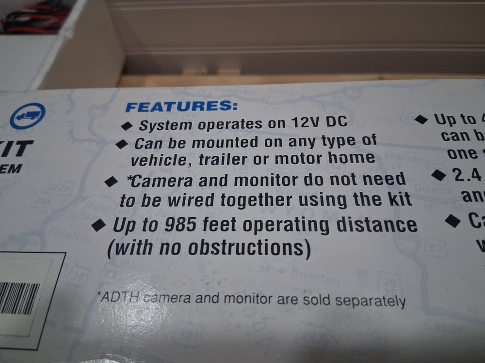 ADTH wireless transmitter and receiver kit rear observation system ROS-WLKIT