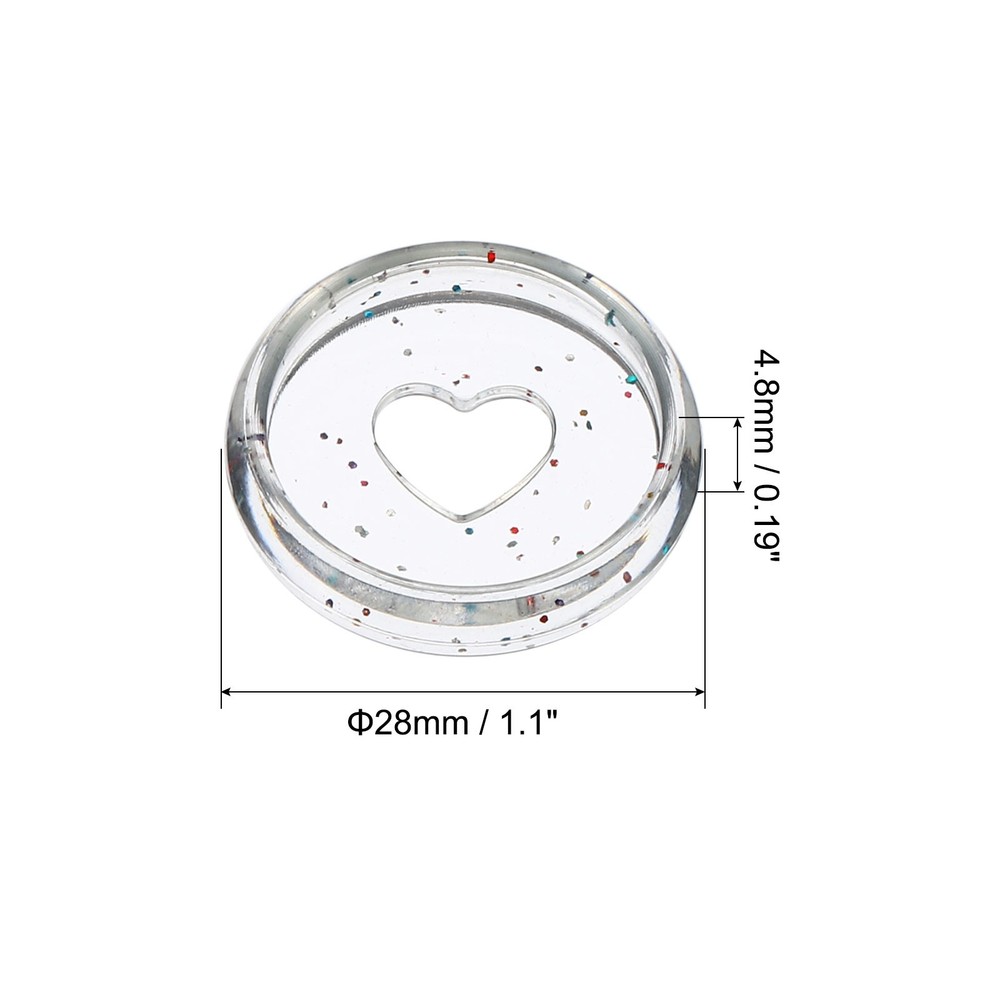 28mm Book Binding Discs 22pcs Discbound Expansion Discs Heart, Shine Pink