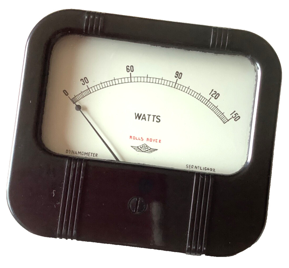 1957 Rolls Royce Watt Meter Dynamometer L16492 Bakelite Case