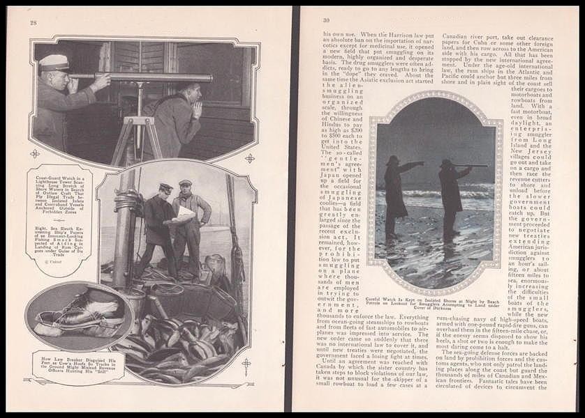 “Guarding Uncle Sam’s Borders” 1925 article Coast & Border Guard~Customs Agents
