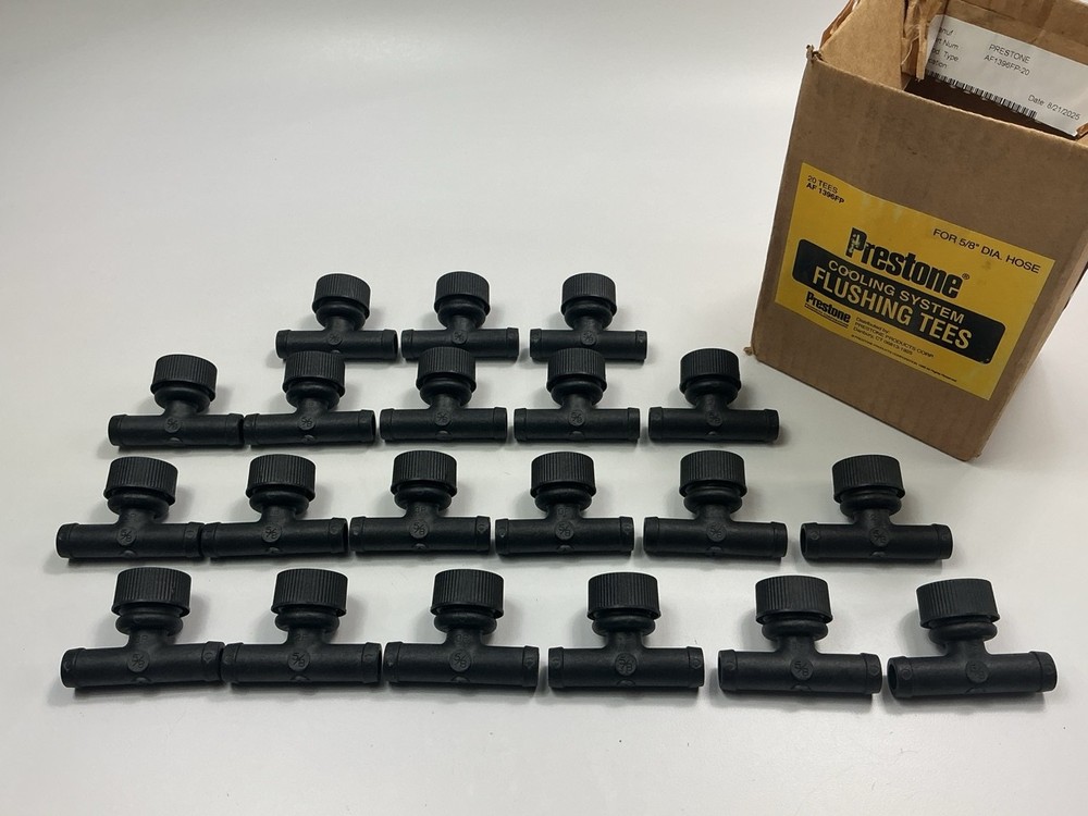 (20) Pack - Prestone AF1396FP Cooling System Flushing Tee Fitting For 5/8" Hose
