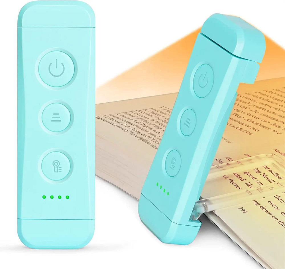 Glocusent USB Rechargeable Book Light, Portable Clip-On LED Reading Light, Readi