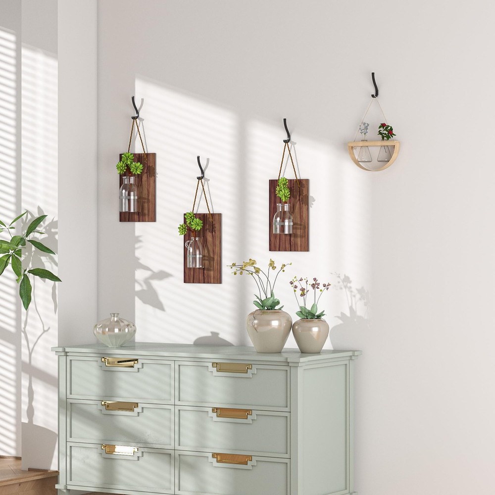 6-Pack Heavy Duty Coat Hooks for Wall Mount - Durable Wall-Mounted Hooks for ...