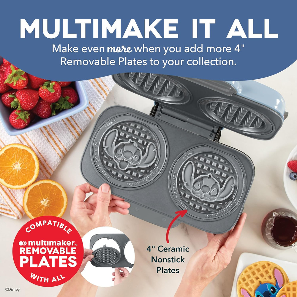 Disney | Multimaker® Double Mini Maker System - Convenient Electric Waffle Make