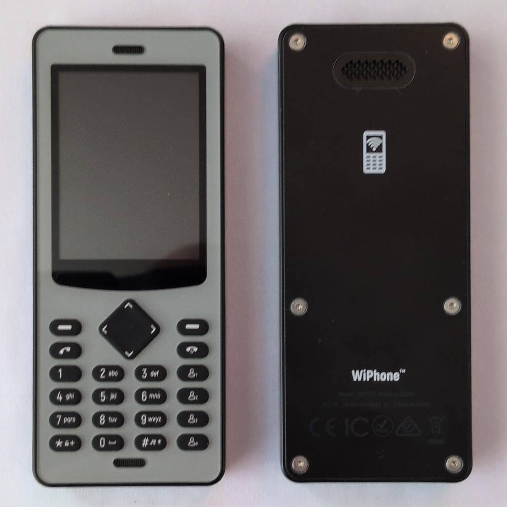 WiPhone VoIP Handset micro USB Gray Black Basic.  Kickstarter