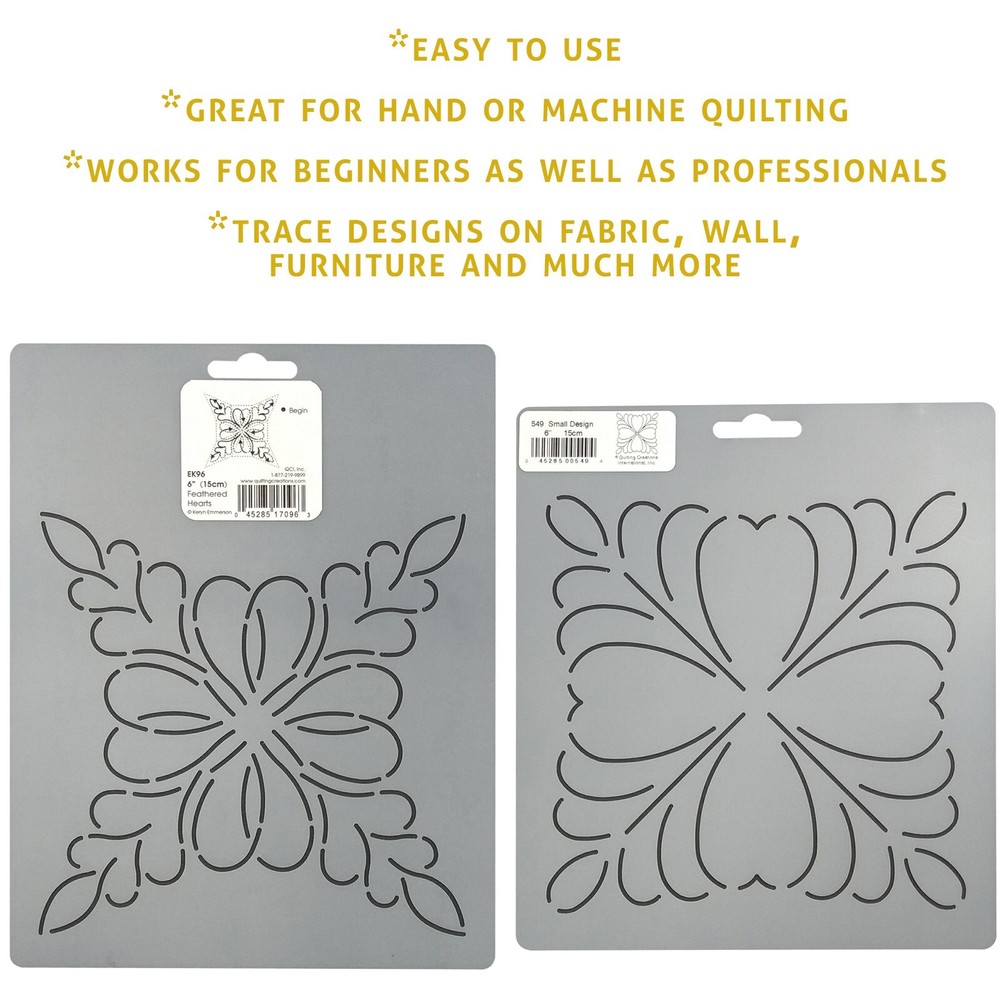 Quilting Stencil Feathered Blocks Quilt Pattern Feather Square Quilters Template